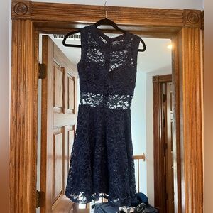 Navy lace dress